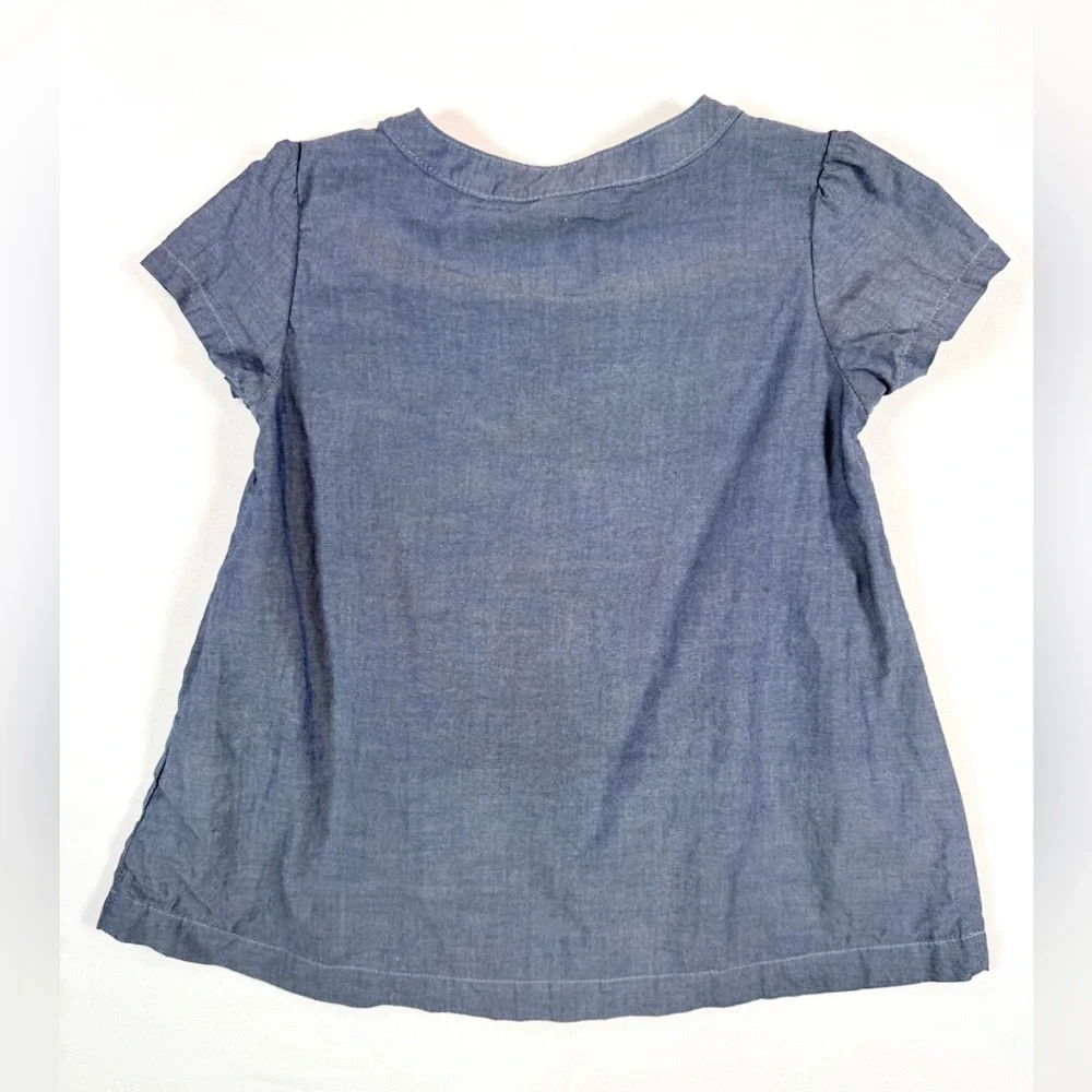 SIMPLE JOYS BY CARTERS Girls Chambray Babydoll‎ Dress 3T Cottagecore Casual